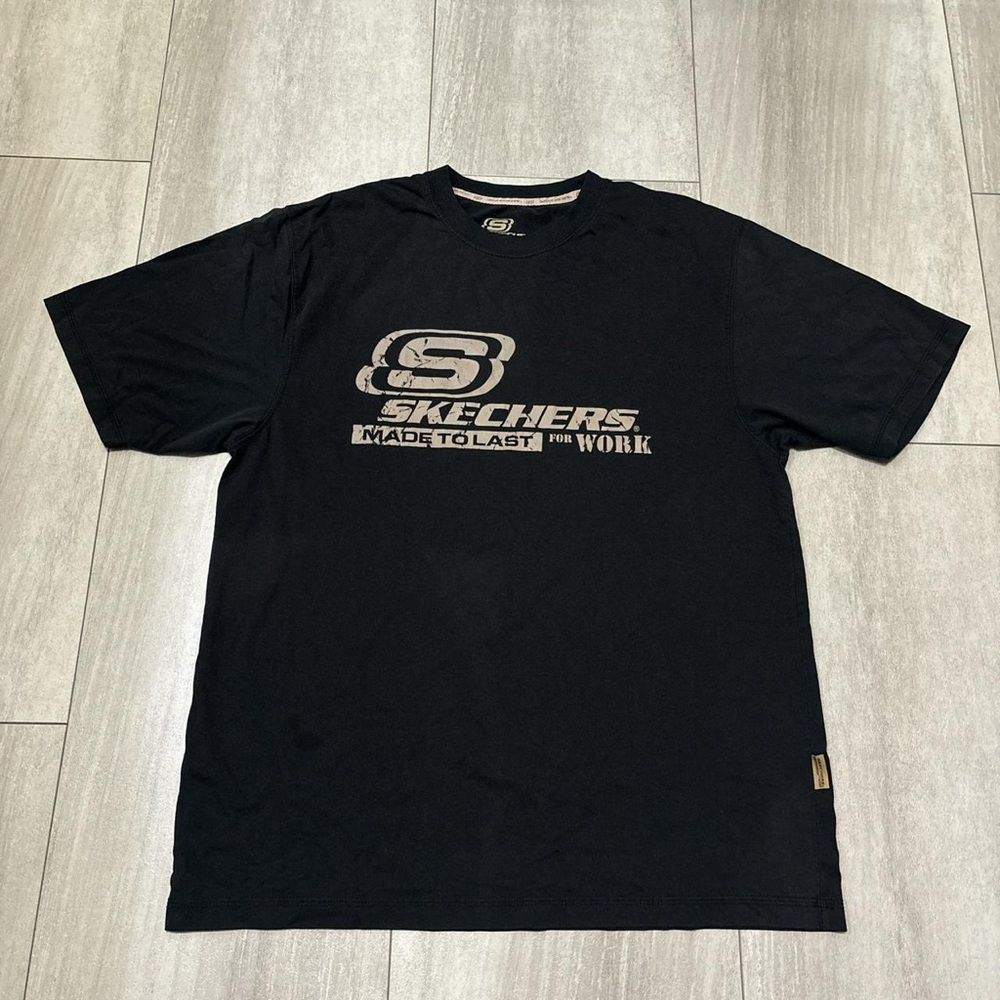 Sketchers Made To Last For Work Graphic T-Shirt Men's Large Black Skater